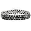 Miadora 32 1/3 ct Black Sapphire Bracelet in Silver - 7 inches