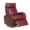 Monarch Red Bonded Leather Swivel Rocker Recliner