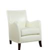 Evans Ivory Leather Look Accent Chair