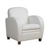 Monarch White Leather-Look Accent Chair