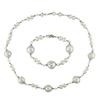 Miadora 6-7 mm Freshwater White Potato Necklace and Bracelet