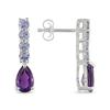 Miadora 2 3/5 ct Amethyst and Tanzanite Earrings in Silver