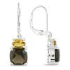 Miadora 5 1/5 ct Citrine and Smokey Quartz Earrings in Silver