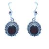 Oval Garnet Earrings