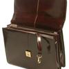 Bond Street, Executive Prestige Hand Stained Italian (HSI) Leather Flapover Briefcase in Wine...