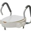 1med 4" Raised Toilet Seat with Flip Back Arms & Lid
