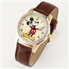 Adult Mickey Mouse analog watch brown strap