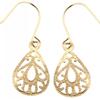 14kt yellow fancy teardrop earrings