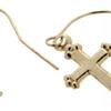 14kt yellow cross earring