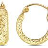 10K Yellow Gold Click Hoop Earrings