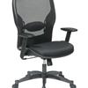 Office Star Professional Black Breathable Mesh Back Chair with Mesh Fabric Seat
