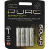 Pure Energy 'AAA' Rechargeable Alkaline Solar Charge Batteries (SCR03-4) - 4 Pack