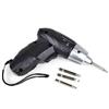 4.8-Volt Cordless Screwdriver w/LED Flashlight & 4 50mm Screw Bits (Black/Silver)