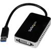 STARTECH USB 3.0 TO DVI EXT VIDEO CARD MULTI MNTR ADAP W/1PORT USB HUB