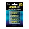 Powerex 4xAA 2700mAh High Capacity NiMH Rechargeable batteries (MHRAA4) (Made in Japan)