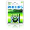 Philips Mutilife 4xAAA 900mAh High Capacity NIMH Rechargeable Battery (R03B4A90/27)