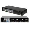 ConnectPRO UR-14-Plus, 4 port USB DDM KVM switch with KVM cables, switching power adapter an...