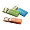 VERBATIM - AMERICAS LLC 3PK 4GB CLIP-IT USB FLASH DRIVE ORANGE/BLUE/GREEN