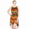 JESSICA®/MD Belted Hi/Lo Tribal Dress