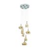 Gen Lite Vapor Chrome Pendant With 7 Champagne Ribbon Glass