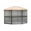 PATIO MATE® 11' Round Casita Screenhouse - Chestnut Brown Frame