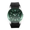 Relic® Jake Green Crystal Black Rubber Strap Analog Watch