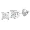 0.60 ctw Princess Cut Diamond Stud Earrings