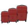 McBrine 3-Piece 4-Wheeled Spinner Expandable Luggage Set (A712-3-RD) - Red