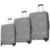 McBrine 3-Piece 4-Wheeled Spinner Expandable Luggage Set (A712-3-GY) - Silver
