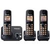 Panasonic 3-Handset DECT 6.0 Cordless Phone (KXTG4113CB)