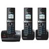 Panasonic 3-Handset DECT 6.0 Plus Cordless Phone with Answering Machine (KXTG8063B)