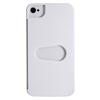Exian iPhone 4/4S Hard Shell Case with Card Holder (4G136) - White