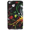 Exian iPod touch 4th Gen Floral Hard Shell Case (4T016) - Black