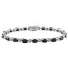 Amour Oval Cut Black Sapphire and Diamond Bracelet (7500001557) - Black