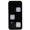 Exian iPhone 5 Black and White Crystals Hard Shell Case (5G049) - Black