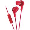 JVC Gumy Plus Ear Bud Headphones with Remote & Mic (HA-FR6) - Red