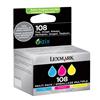 Lexmark 108 CMY Inkjet Cartridge Three Pack (108 SY 3 PACK(S+M+Y))