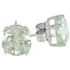 Amour Green Amethyst Solitaire Earrings (750086448)