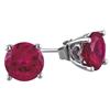 Amour Ruby Solitaire Earrings (750086451) - Red