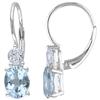 Amour White Sapphire and Blue Topaz Dangle Earrings (750086430)