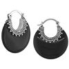 Amour Black Onyx Hoop Earrings (750086407)