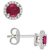 Amour Ruby Stud Earrings (750086462) - Red