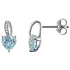 Amour Blue Topaz Stud Earrings (750086425)