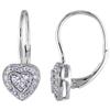 Amour White Sapphire Heart Drop Earrings (750086493)