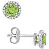 Amour Peridot Stud Earrings (750086463) - Green