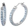 Amour Blue Topaz Hoop Earrings (750086415)