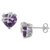 Amour Purple Amethyst Stud Earrings (750086444)