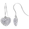 Amour White Sapphire Heart Dangle Earrings (750086490)