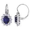 Amour Sapphire Flower Drop Earrings (750086473) - Blue