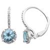 Amour Blue Aquamarine Dangle Earrings (750086437)